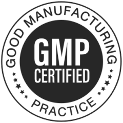 GMP certified manufacturing quality badge